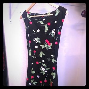 Cherry print swing dress